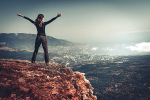 andreinamatute woman on top of mountain